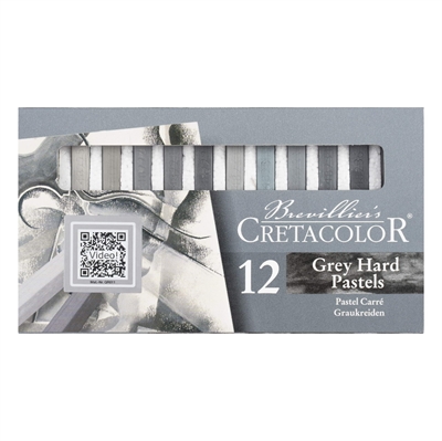 Cretacolor Hard (Carré) Pasteller - 12 stk. grå farver